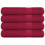 Vidaxl Savna brisače FROGN 4 kosi bordo 80x200 cm 360 g/m2
