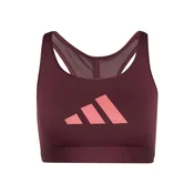 ADIDAS PERFORMANCE Športni nederček Power React čokolada/svetlo roza