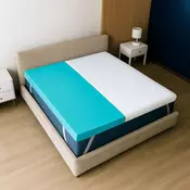The White Stone The White Stone Nadvložek za Posteljo 140x200 iz Memory Pene z 9 Različnimi Conami | Višina 10 cm | Snemljiva Prevleka iz Tkanine Pure Hipoalergene, (5000209259)