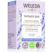 Weleda Shower Bar Lavender + Vetiver pomirjujoče aromaterapijsko trdo milo 75 g za ženske