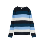 TOM TAILOR Pulover mornarska/svetlo modra/temno modra/bela