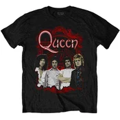 Queen Majica Ornate Crest Photo Unisex Black XL