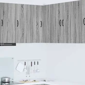 vidaXL Stenska kuhinjska omarica s polico Siva Sonoma 57 x 57 x 80 cm
