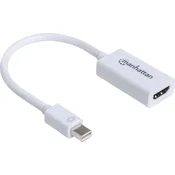 MANHATTAN Manhattan 151399 Mini-DisplayPort adapter [1x moški konektor mini Displayport - 1x ženski konektor HDMI] bela 12.00 cm, (20430215)