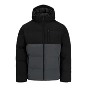 JACK & JONES Zimska jakna JJEBECKS temno siva / črna