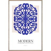 Tiskana slika z okvirjem 60x90 cm Blue Folklore – Styler