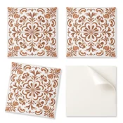 shumee Paket samolepilnih PVC ploščic z okrasnim cvetličnim vzorcem 20x20x20 cm