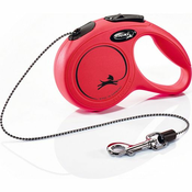 Flexi Classic XS povodac s užetom u raznim bojama, 3 m Crveni