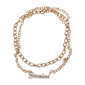 Diamond Zodiac Gemini Necklace - Gold Color