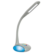 ActiveJet LED namizna svetilka Activejet VENUS SIVA z RGB osnovo, moderni dizajn, nadzor na dotik, primerno za otroške in spalnice.