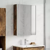 vidaXL Kopalniška ogledalna omara Dimljeni oreh 33 x 11,5 x 50 cm