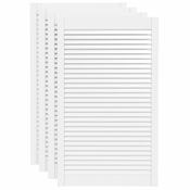 Vrata za ormaric rešetkasta 4 kom bijela 99,3x59,4 cm borovina