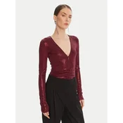 Patrizia Pepe Bodi 8M1735 J276 Bordo rdeča Regular Fit