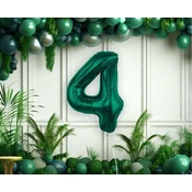 GoDan Folija balon številka 4 FOUR steklenico zelen 85 cm
