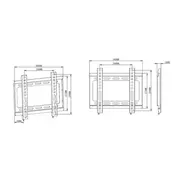 Nosac za TV/ 17- 42/FIKSNI/VESA do 200x200/težina do 30kg/2cm od zida/crn ( FIX 17-42 022331 )