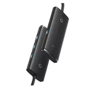 Baseus Lite 4-portni USB Type-A hub i doking stanica, 1 m, crna