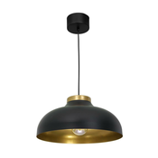 Luster na sajli BASCA 1xE27/60W/230V crna/zlatna