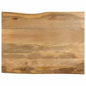 Vidaxl Mizna plošča 90x80x3,8 cm naraven rob trden mangov les