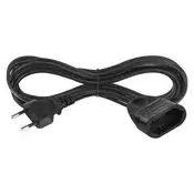 Podaljšek 5 m/1 vtičnica/črn/PVC/0,75 mm2