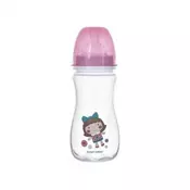Canpol baby flašica 300ml široki vrat antikolik - easy start- toys doll - pink ( 35/222_pin )