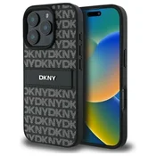 slomart Etui DKNY Texture Pattern Tonal Stripe za iPhone 16 Pro - črno