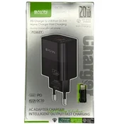 Bavin pc963y-pd 20w pd usb a/type c + kabl c-ios crna punjač ( 90058 )