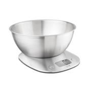 EVA Digitalna kuhinjska vaga sa spremnikom 1g-5kg / srebrna / nehrđajući čelik