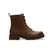 Clarks za ženske. 26182898 Orinoco3 Style Usnjeni gležnjarji rjave barve (36), Rjava, Ravna stran, 1 do 3 cm, Zip, Priložnostno