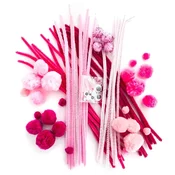 Set za ustvarjalno izdelovanje - 80 kosov | Pink