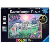 Ravensburger Svetleča sestavljanka Samorogi pod polno luno XXL 100 kosov