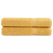 Vidaxl Premium brisače SOLUND 2 kosa zlata 100x200 cm 600 g/m2