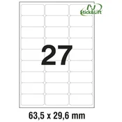 ETIKETE ILK  63,5X29,6MM ODLJEPLJIVE PK25L ZWECKFORM L4737REV-25