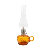 Petrolejska lampa MONIKA 34 cm cilibar karo