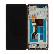 Zaslon za Motorola Moto G86 5G, Steklo na dotik z okvirjem, Chrysanthemum, 5D68C30477, Genuine Service Pack