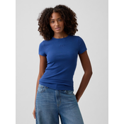 GAP Ribbed T-Shirt with Logo - Womens