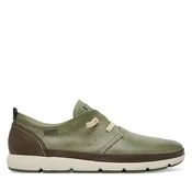 Pikolinos za moške. M4A-4266C1 Usnjeni športni copati Fuencarral green (44), Ravna stran, Čipke, Priložnostno, Zelena