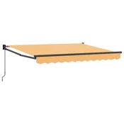 vidaXL vidaXL Vlečna tenda Peščena 4,5 × 3 m 100% poliester in aluminij, (5000252718)