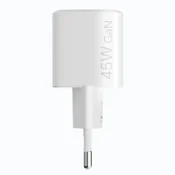 HONOR GAN kucni punjac super charge 45W + kabl Type C na Type C Beli