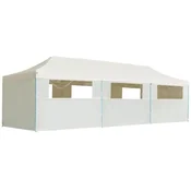Vidaxl Zložljiv pop-up šotor za zabave z 8 stranicami 870x291x315 cm krem