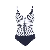SUNFLAIR Enodelne kopalke temno modra/bela