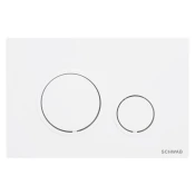 SCHWAB VELA dvojna splakovalna plošča, 247x165 mm, bela mat - Bela mat barva - 247x165x14 mm - SCHWAB - 24 - Plastika - 14