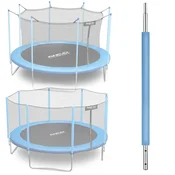 Neo-Sport Spodnja palica za trampolin z zunanjo in notranjo mrežo 8-15 ft modra Neo-Sport