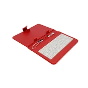 AIREN AiTab usnjeno ohišje 1 s tipkovnico USB 7 RED (CZ/SK/DE/UK/US... razporeditev)