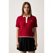 adidas Originals  pletena polo majica ženska z viskozo Cable Knit