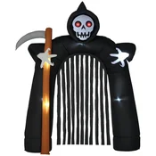 Homestar Halloween vrtna dekoracija napihljivi lok Grim Reaper 2,85 m LED osvetlitev