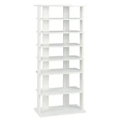 Costway Omarica za čevlje 7-nadstropna 45x25x1105 cm bela