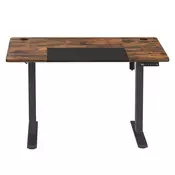 Songmics Stoječa pisalna miza 120x60x72-120 cm rjava