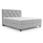 Esposa POSTELJA Z VZMETNICO 140 cm x 200 cm , tekstil svetlo siva