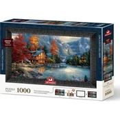 Art puzzle Sestavljanka z okvirjem in lepilom 3v1 Senca nad reko 1000 kosov