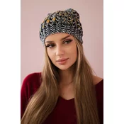 Kesi Cap with a pompom Maria K335 dark gray
